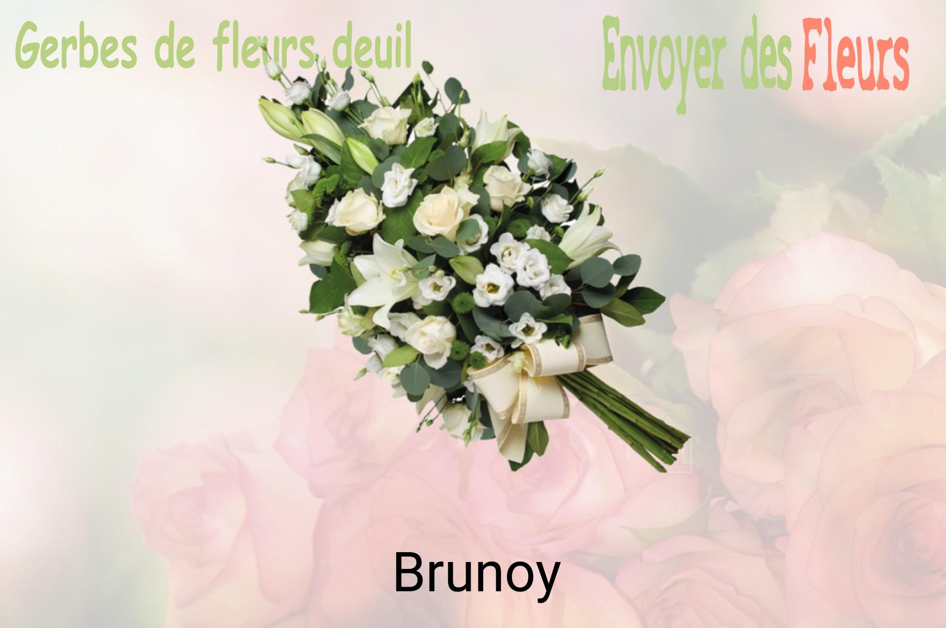 Gerbe de fleurs de deuil livrée à Brunoy